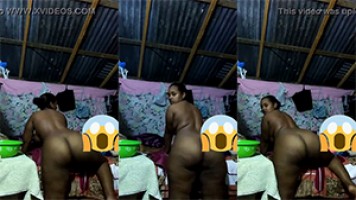 Dominicana con un culaso bailando desnuda