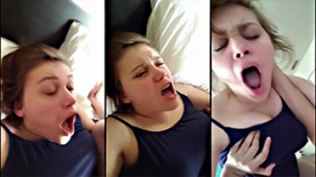 Chica semi dormida teniendo múltiples orgasmos imparables