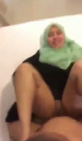 Hijabi girl sucks a dick and rides it