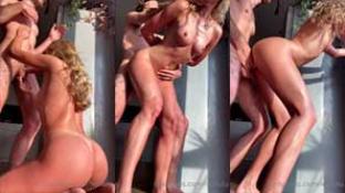 Beautiful skin blonde likes to fuck hard in doggystyle