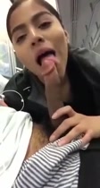 Getting a Blowjob from Coworker after Work in the Subway Train