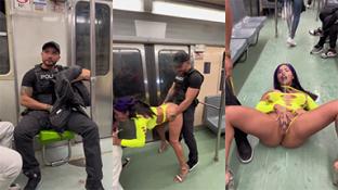 Escandalo en CDMX - Mujer Luna Bella Follando en Metro
